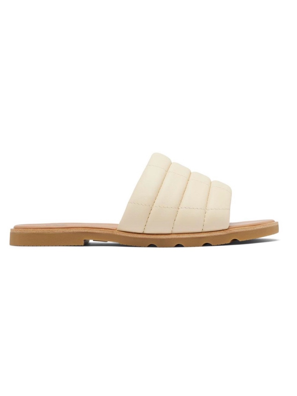 Sorel Quilted Padded Ella IIU Slide Mules in Honey White, Gum 16- Women’s 8.5